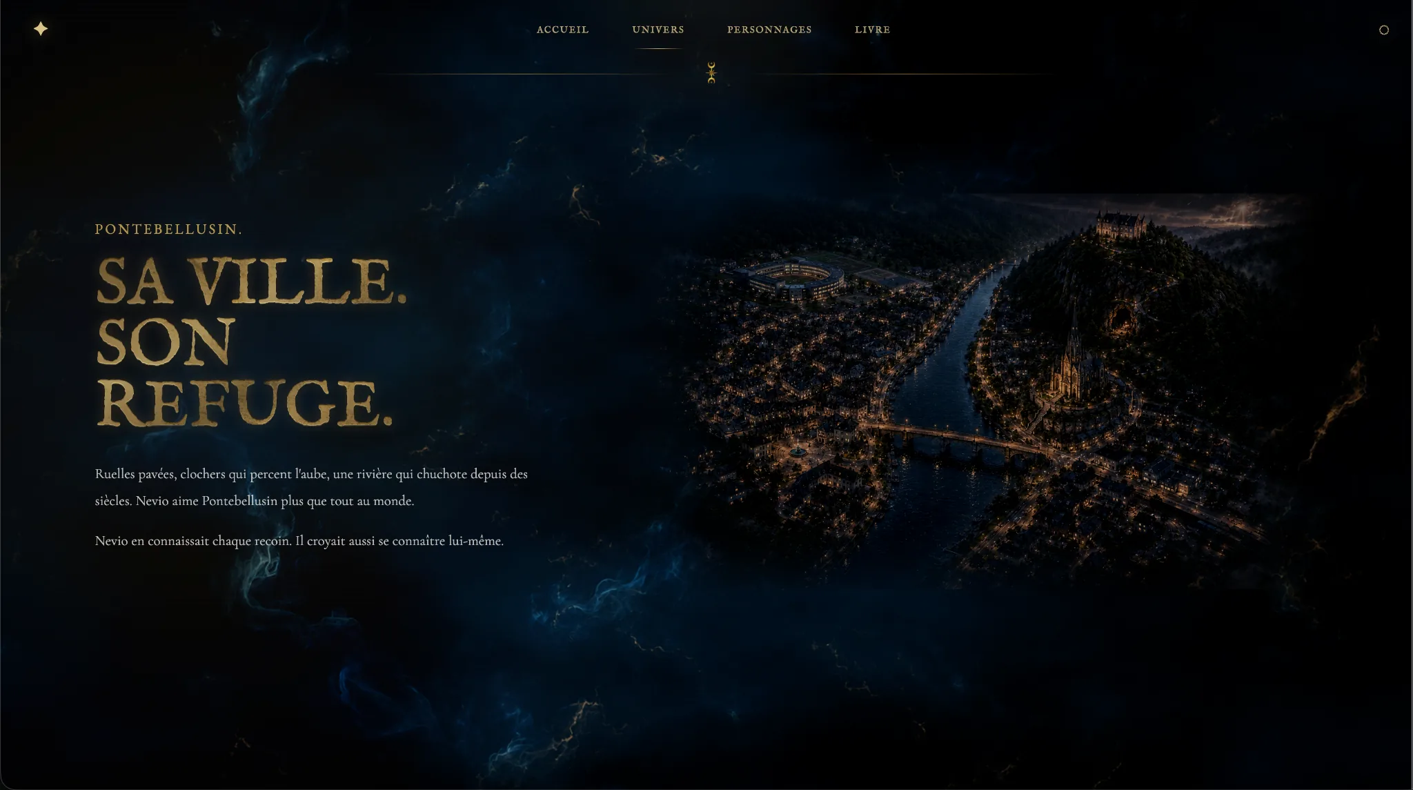 Capture d'écran du site LEDO — univers